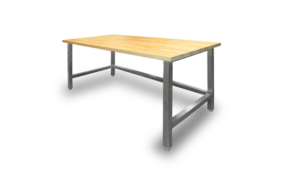 Maple Top Stainless Steel Table